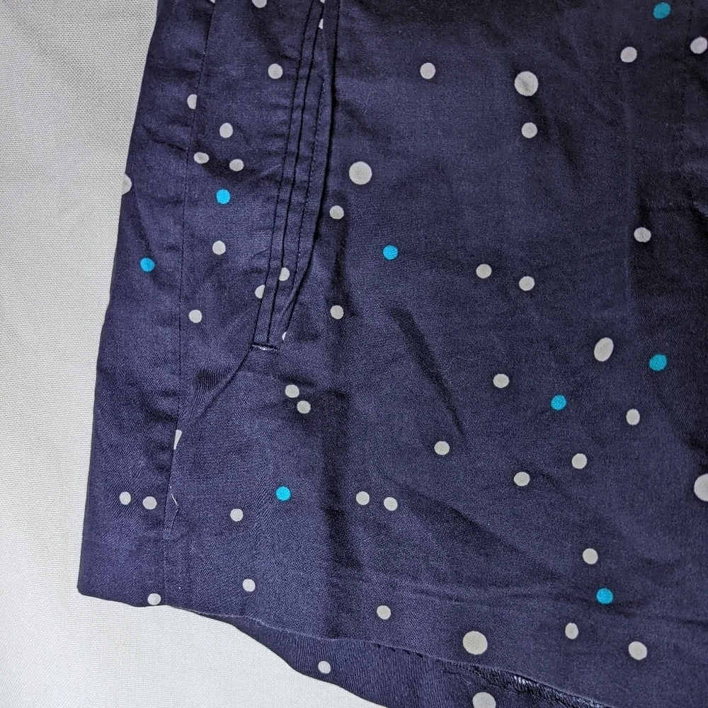 Zara‎ Basic Navy Blue Polka Dot Shorts Size Medium